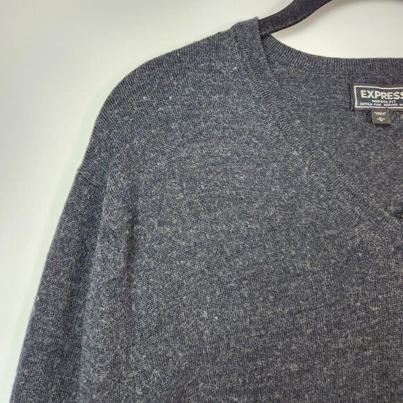 Express Sweater Mens L 100% Merino Wool Preppy Career Wear Timeless Work‎ Wear - Picture 3 of 11